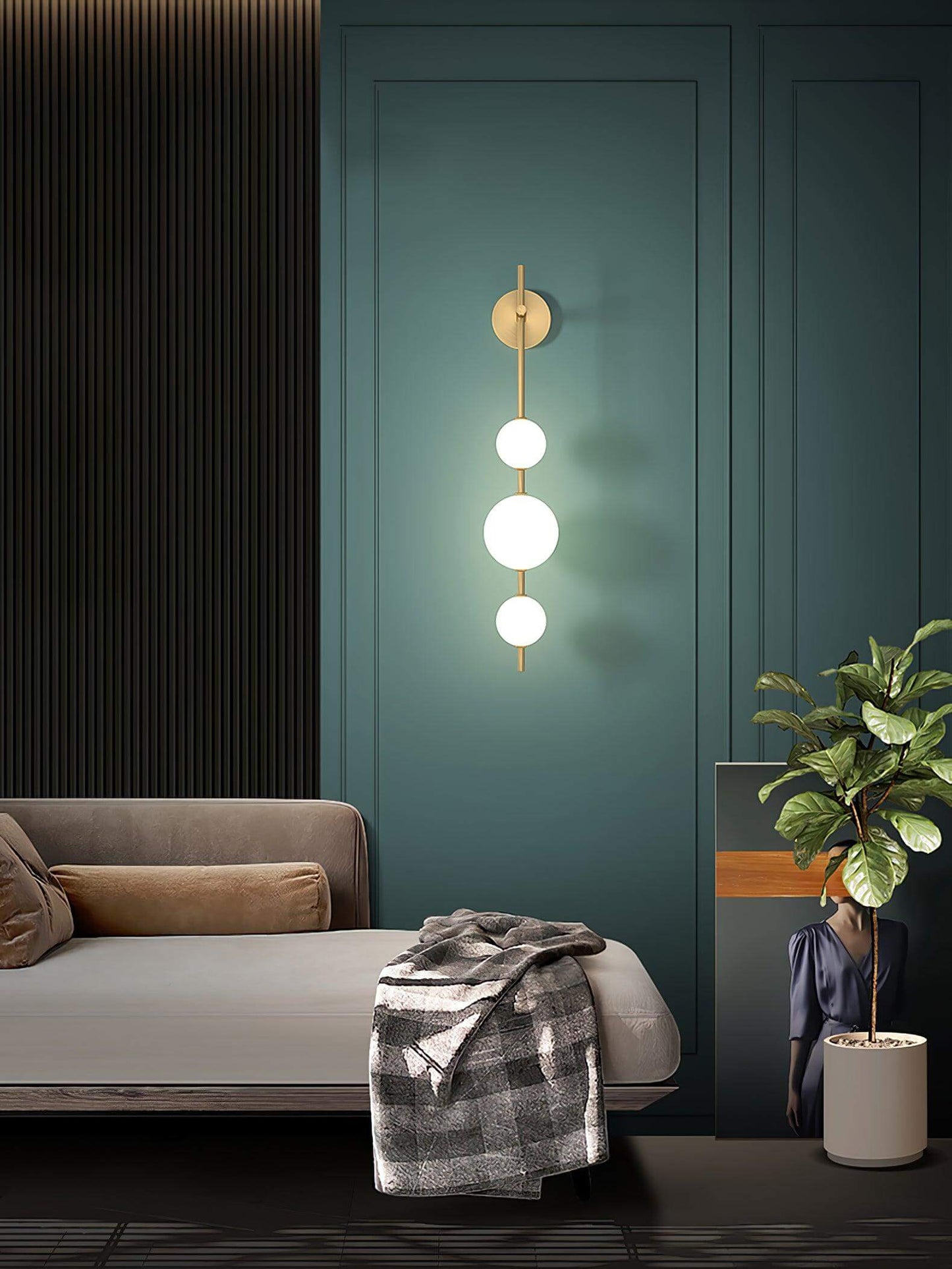 Sleek Round Glass Wall Light