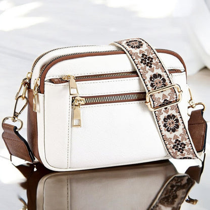 Stylish Women's Cross Body Leather Handbag Purse - Luxivelle