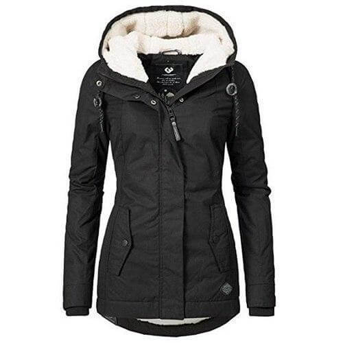 Ladies' Fitted Cold Weather Parka with Detachable Hood - Luxivelle