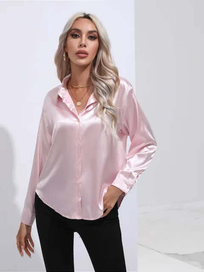 Ladies Soft Flowy Long Sleeve Shirt