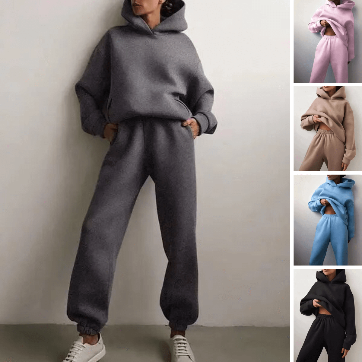 Ladies' Loose Fit Sporty Tracksuit Set