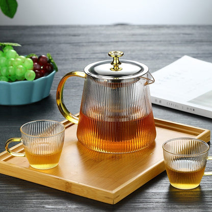 Clear Borosilicate Glass Teapot - Sleek Design