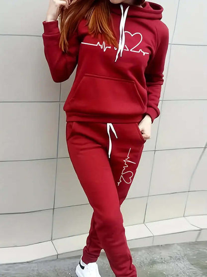 Ladies Active Wear Hoodie and Leggings Set