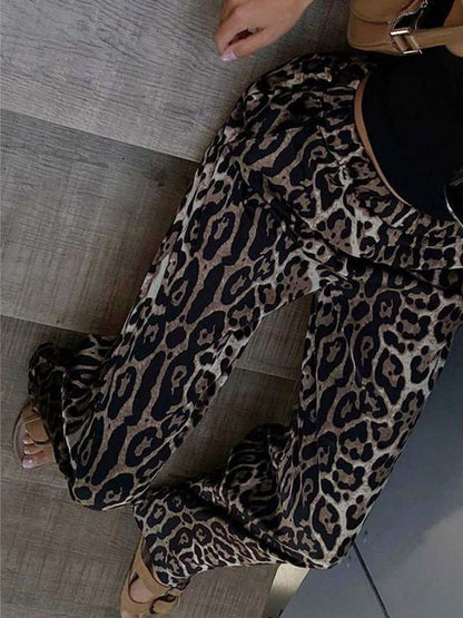 Ladies Loose Fit Wild Print Pants