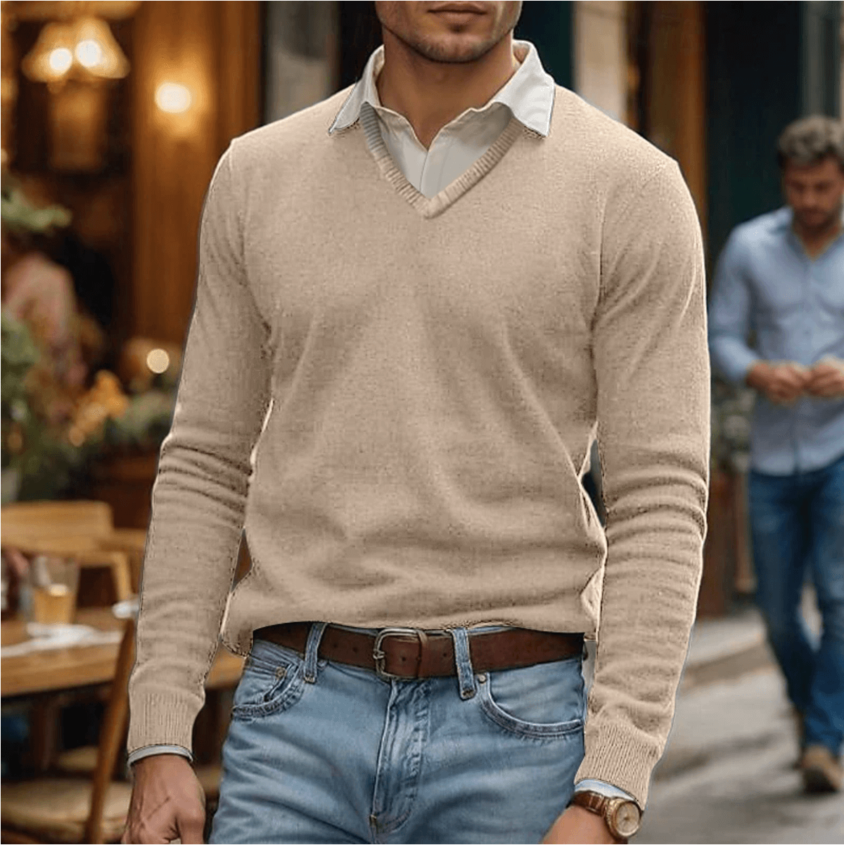 Comfy Relaxed Fit V-Neck Sweater - Luxivelle