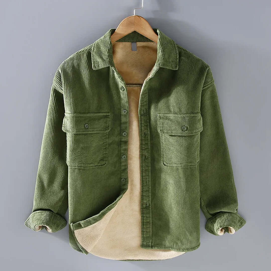 Rugged Corduroy Fleece Lined Mens Jacket