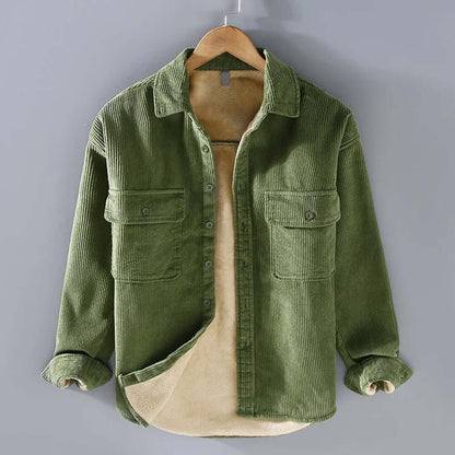 Rugged Corduroy Fleece Lined Mens Jacket