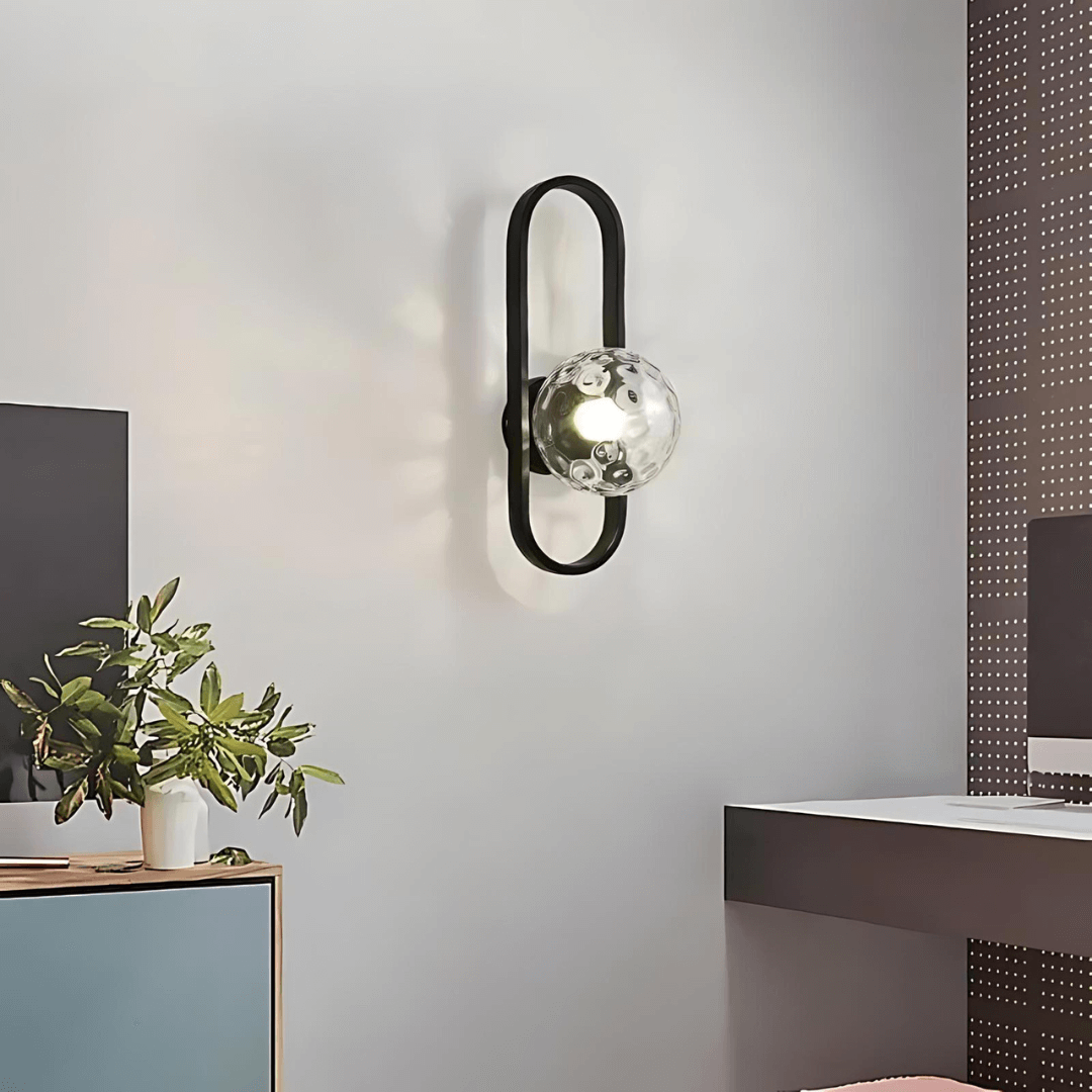 Contemporary LED Glass Wall Light Fixture