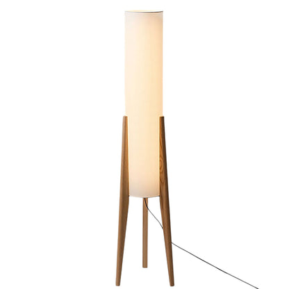 Natural Wooden Table Lamp with Linen Shade