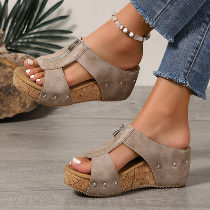 Classic Women's High Heel Wedge Sandals