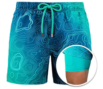Men's Water Shorts Fast Dry Beachwear Athletic Trunks