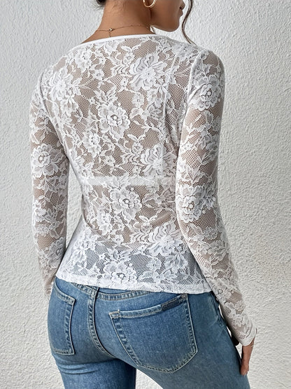 Delicate Floral Blouse for Women