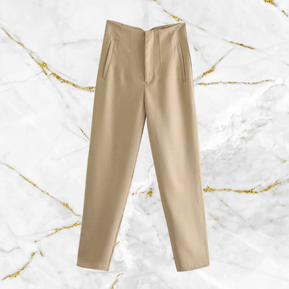Classic Fit High Waist Women's Office Pants