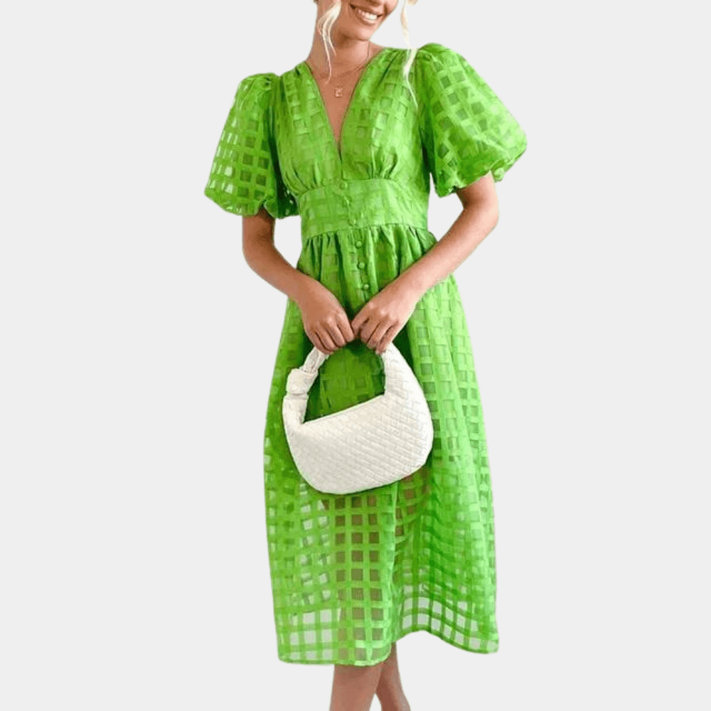 Polka Dot Lightweight Knee Length Dress for Women