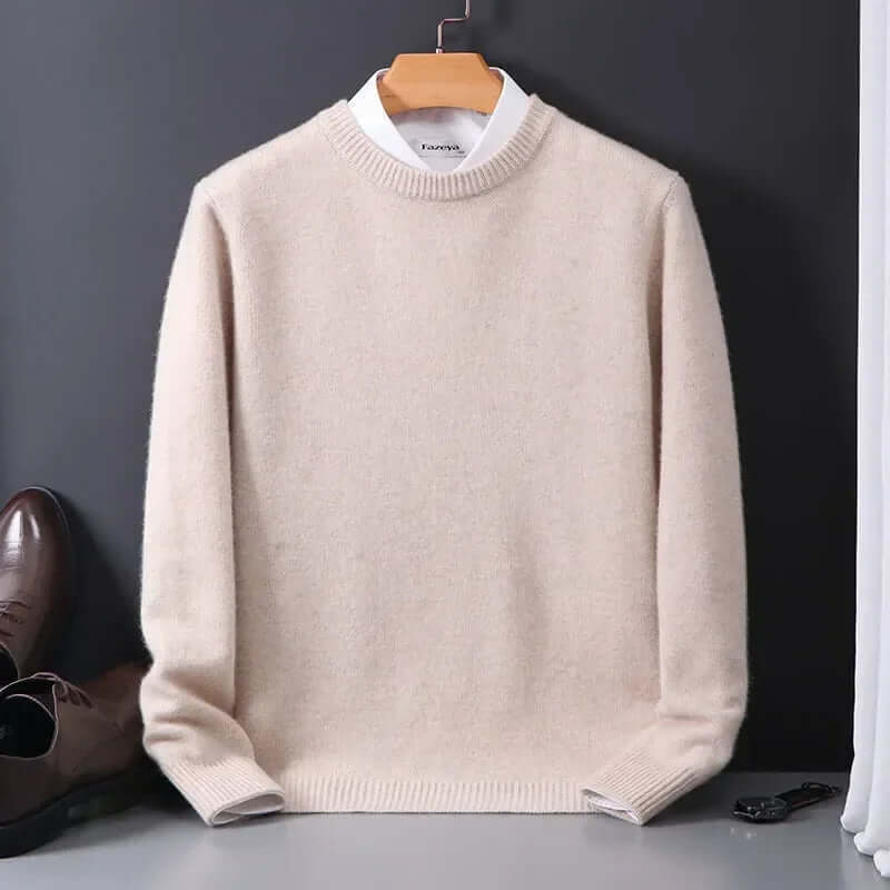 Premium Men's Cozy Cashmere Crew Sweater - Luxivelle