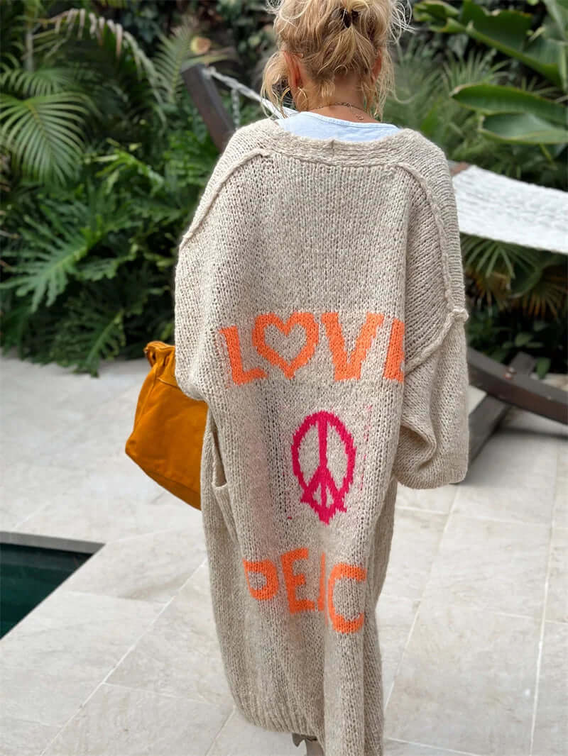 Cozy Women's Peace Sign Sweater