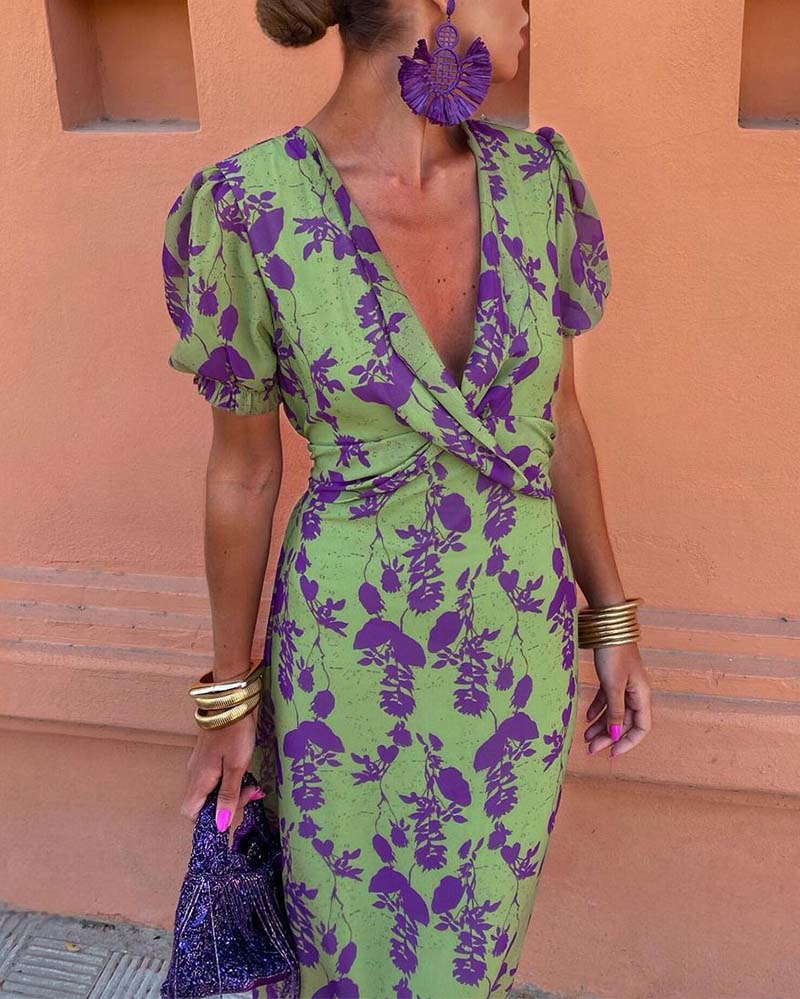 Della | Ladies Floral Chiffon Flowy Maxi Dress