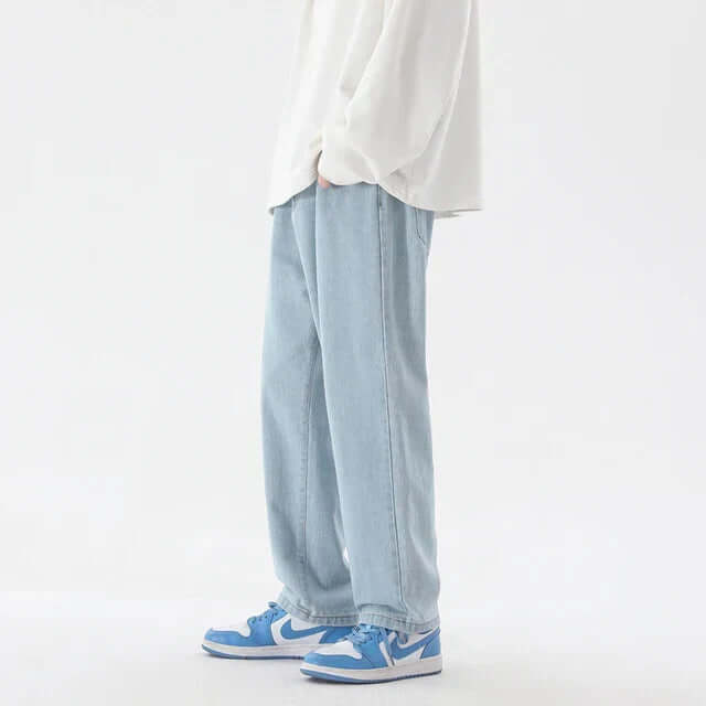 Comfortable Men's Straight Leg Casual Jeans