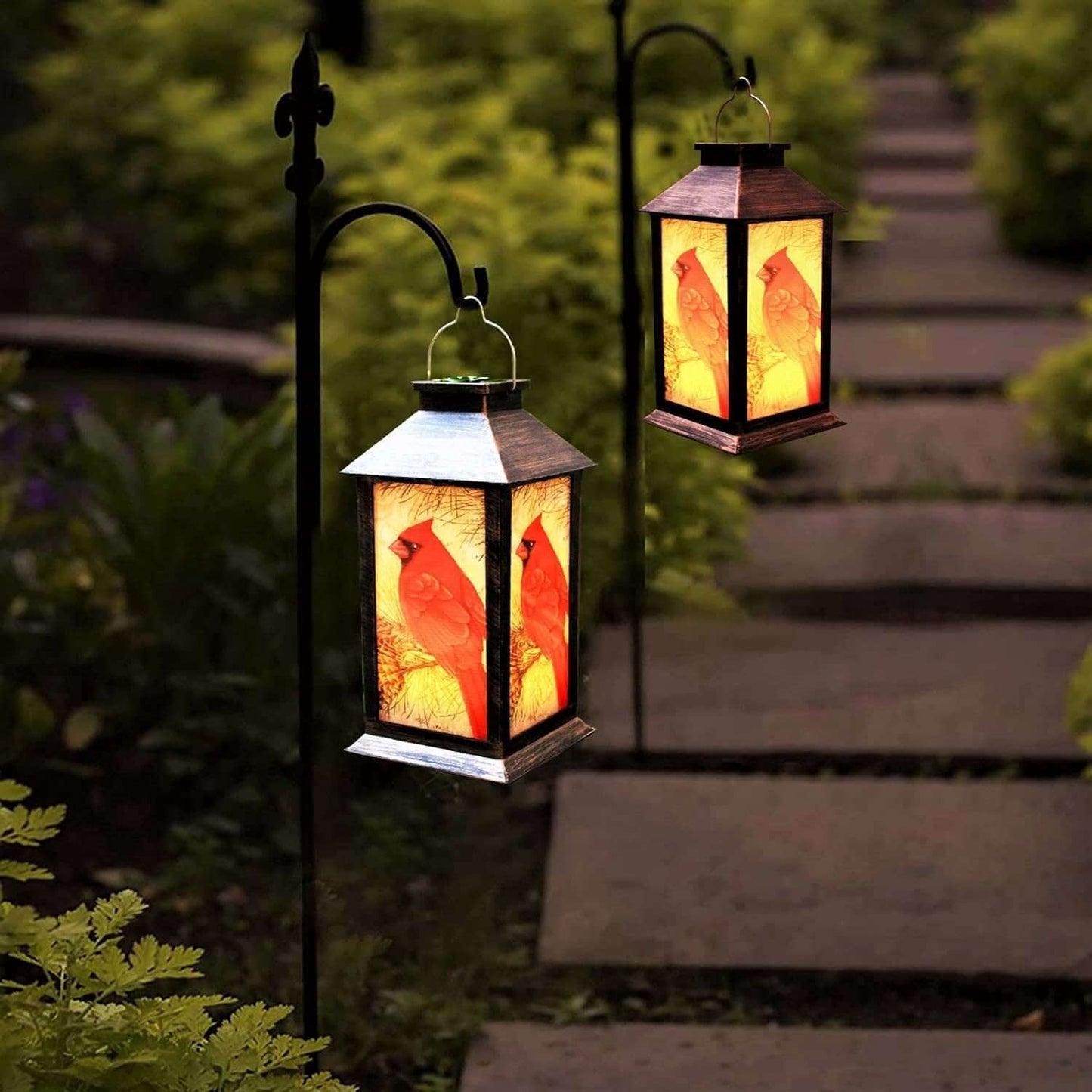 Colorful Bird Solar Powered Yard Lamp