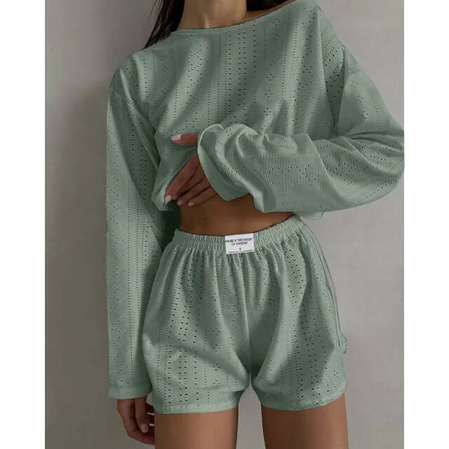Ladies' Breathable Summer Sleep Set - Top & Shorts