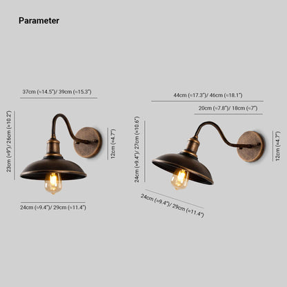 Vintage Waterproof Outdoor Wall Light Brass Finish