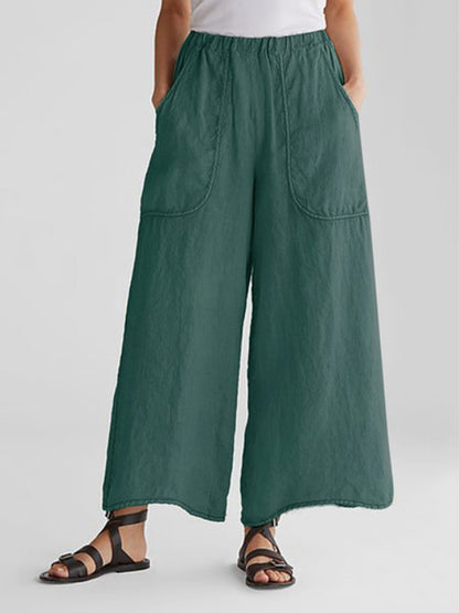 Loose Fit Linen Pants Women's Comfortable Summer Trousers