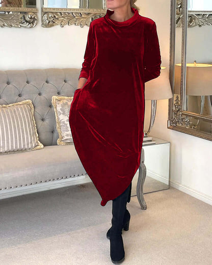 Warm Cozy Long Sleeve Dress