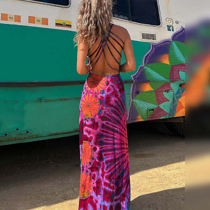 Vibrant Floral Long Maxi Dress