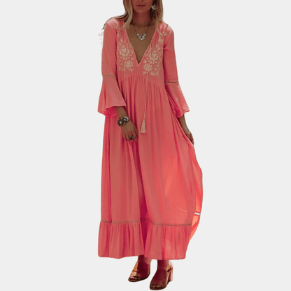 Low Cut Long Evening Dress