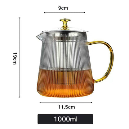 Clear Borosilicate Glass Teapot - Sleek Design