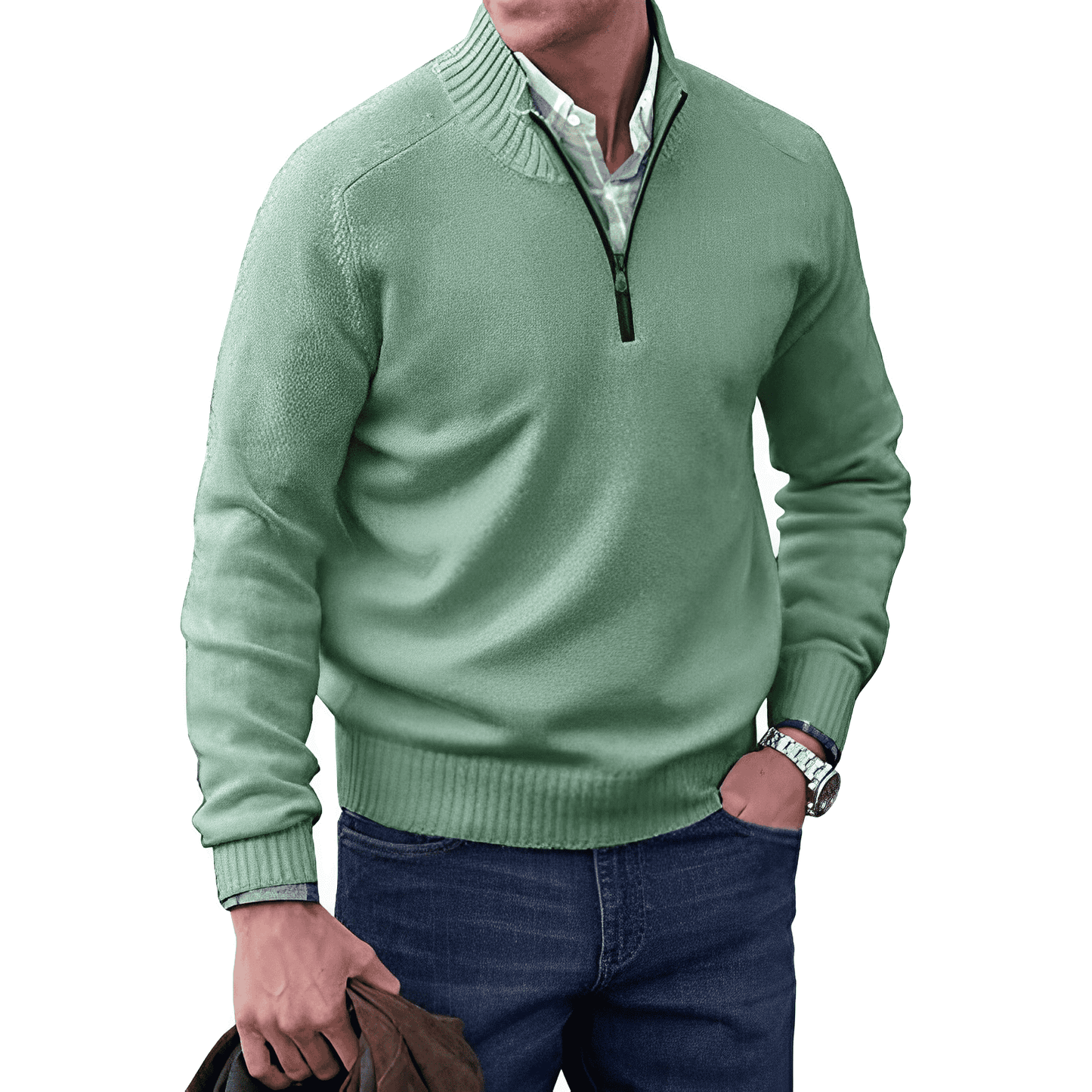 Cozy Men's Crew Neck Wool Sweater