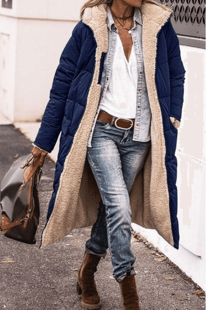 Warm Double Sided Women's Parka Coat