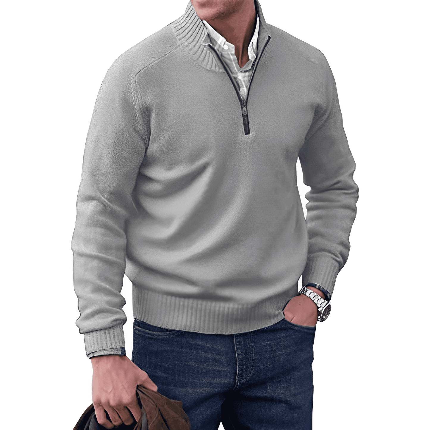 Cozy Men's Crew Neck Wool Sweater