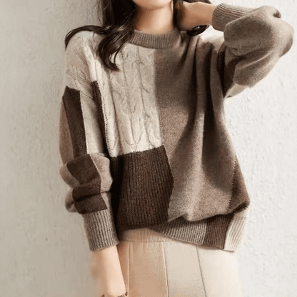 Casual Loose Fit Crew Neck Sweater