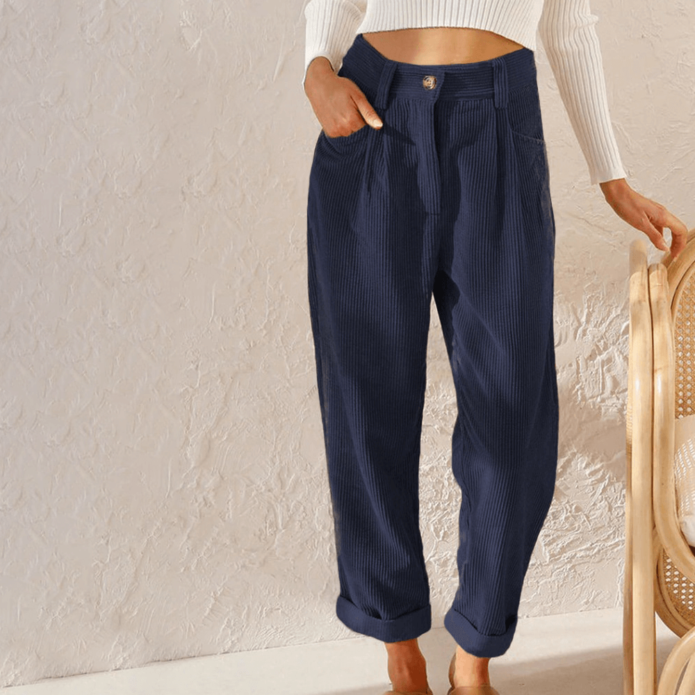 Comfortable Wide Leg Corduroy Pants
