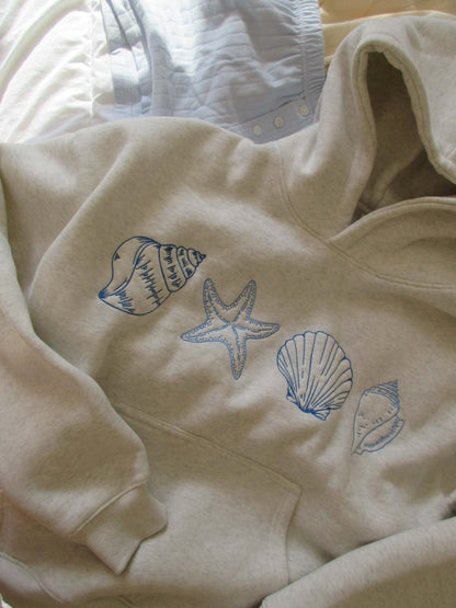 Beachy Coastal Hooded Sweatshirt