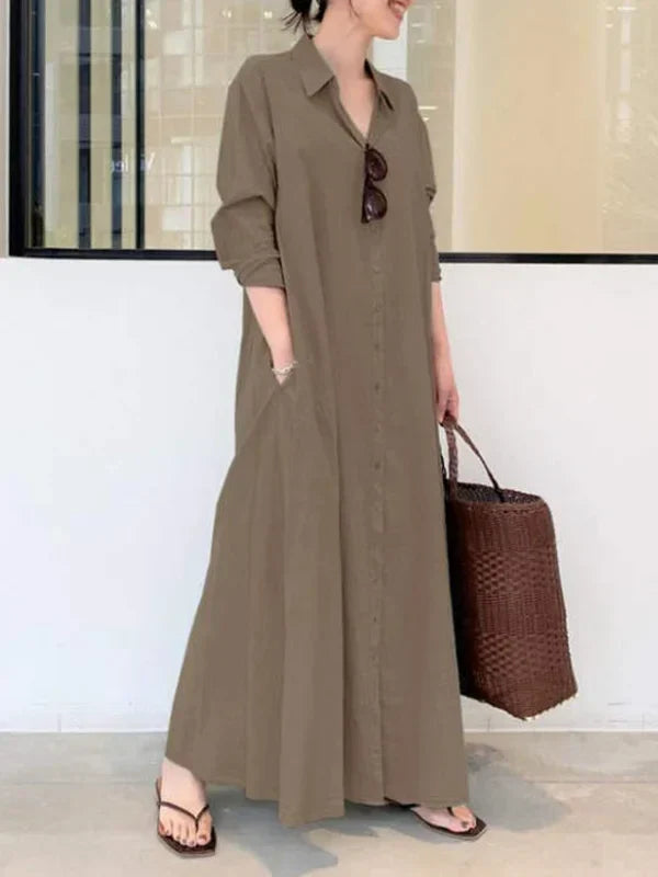 Ladies Classic Collared Shift Dress