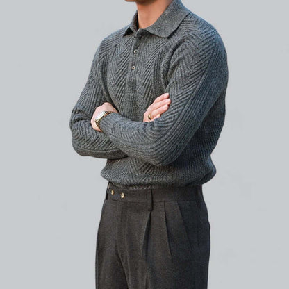 Men's Traditional Crew Neck Polo Shirt