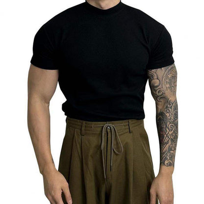 Slim Fit Crew Neck Knit Shirt