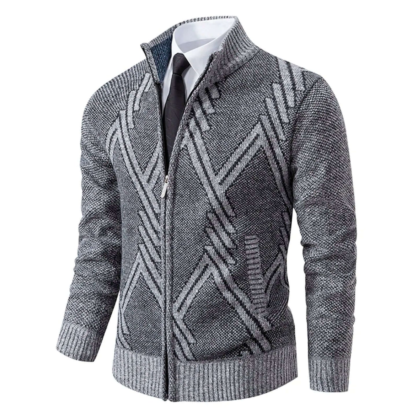 Men's Soft Crew Neck Sweater Cardigan