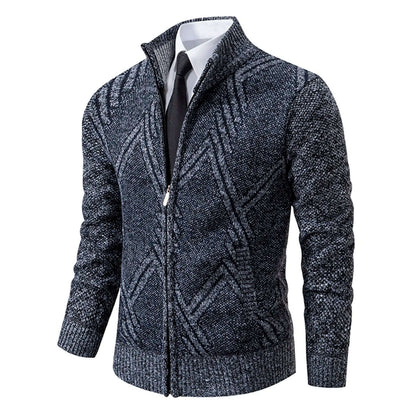 Men's Soft Crew Neck Sweater Cardigan