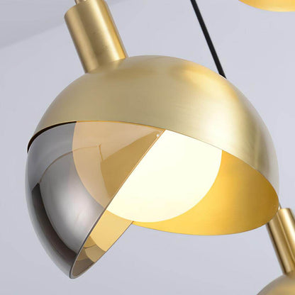 Customizable Chrome Hanging Lamp with Clear Glass Shade