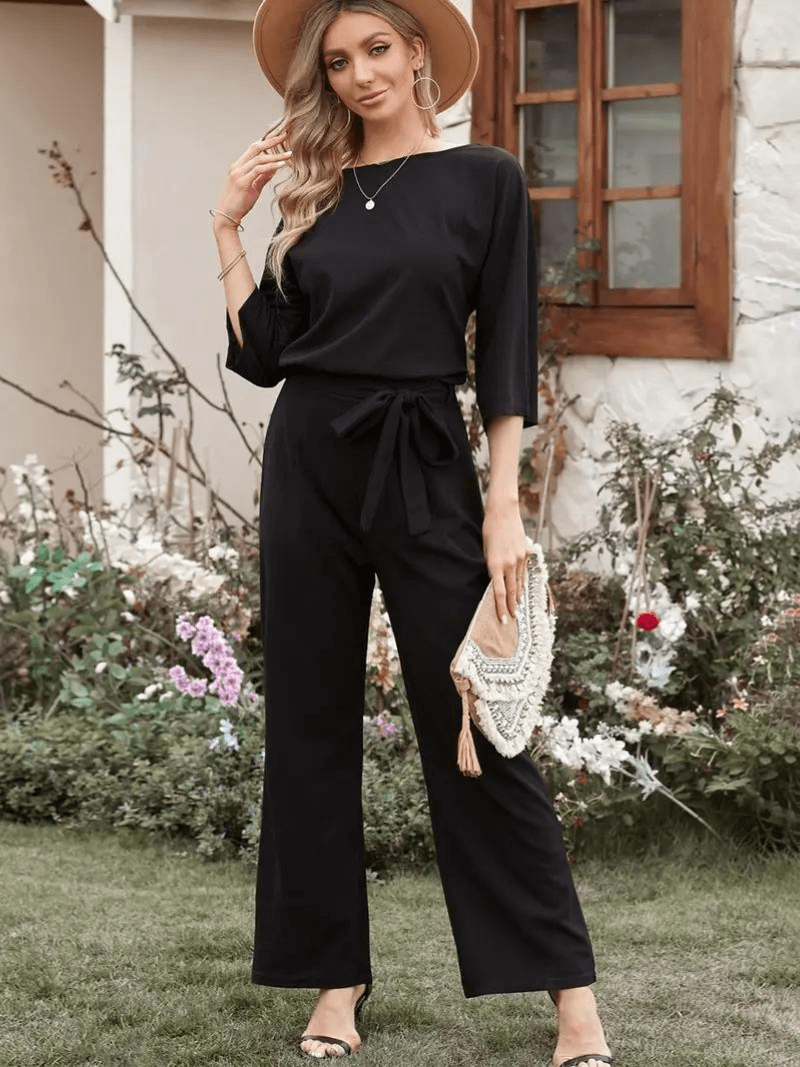 Ladies' Flowy Waist Jumpsuit Pants - Luxivelle