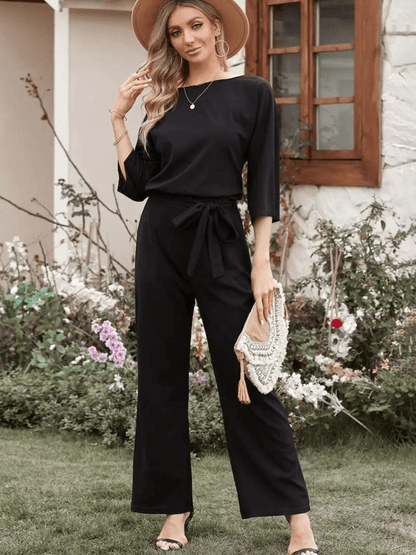 Ladies' Flowy Waist Jumpsuit Pants - Luxivelle