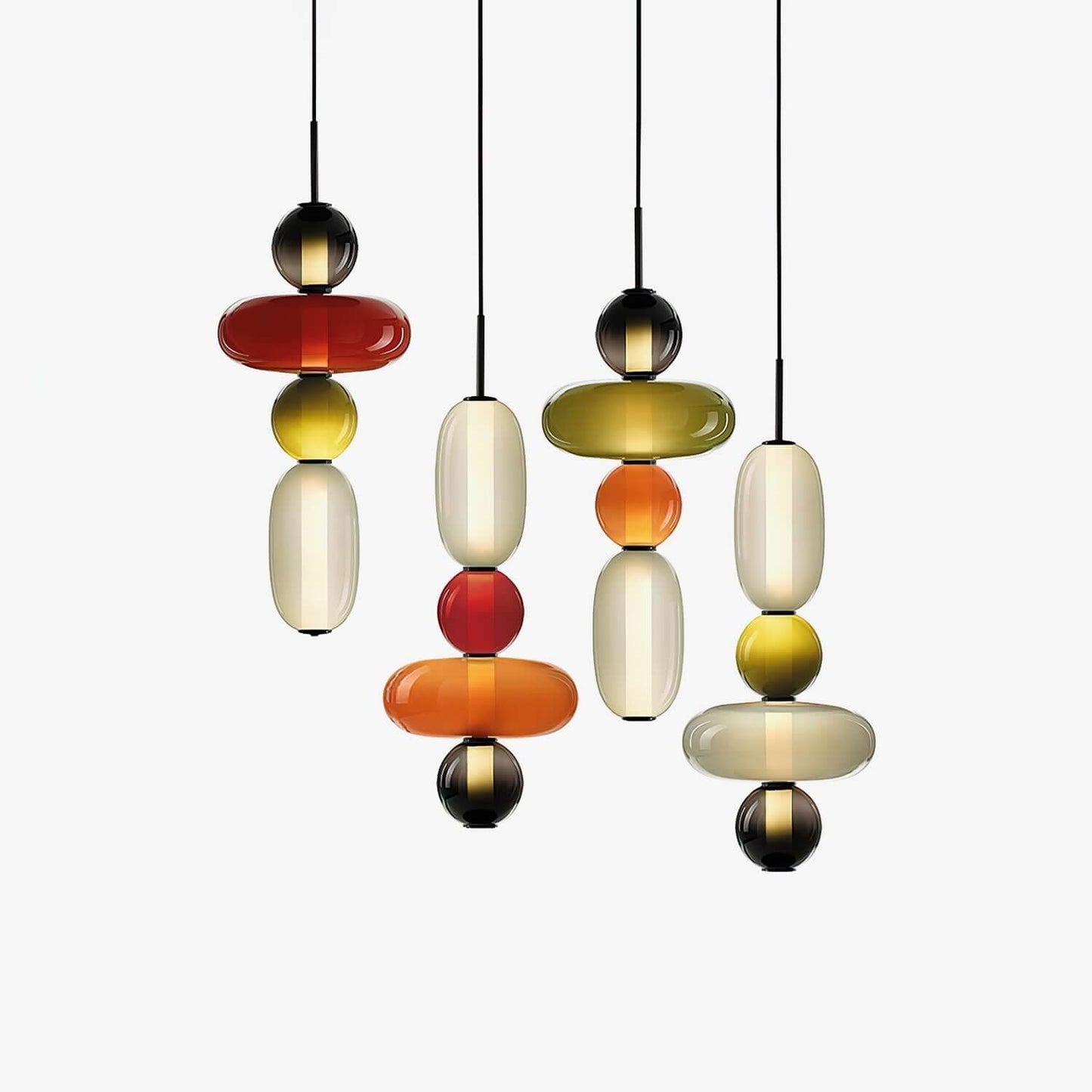 Vibrant Glass Drop Ceiling Light