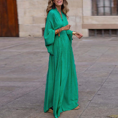 Ladies Loose Fit V Neck Dress