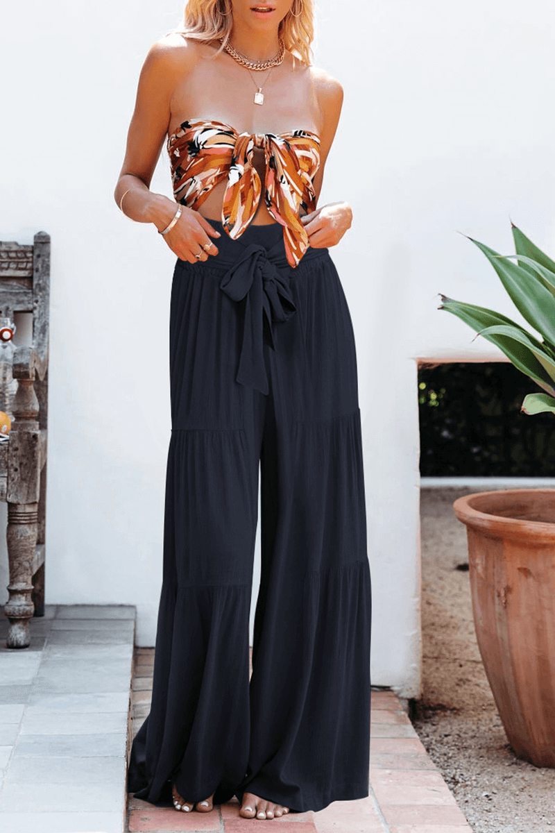 Comfortable Women's Relaxed Fit Wide Leg Trousers