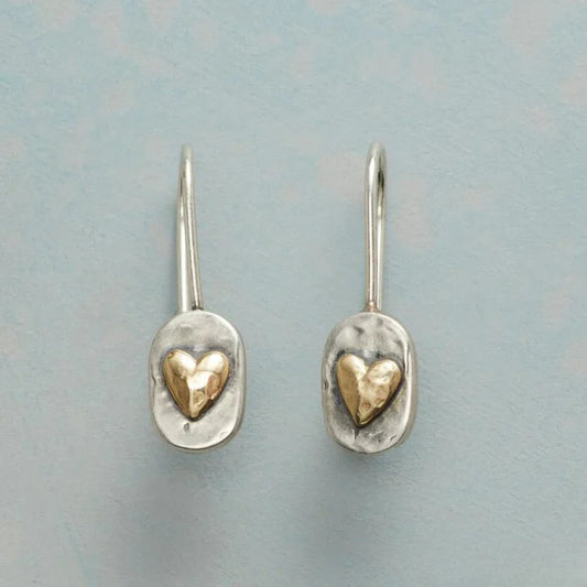 Classic Sterling Silver Earrings with Gold Accent - Luxivelle