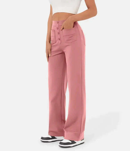 Ladies Comfortable Button Front Pants