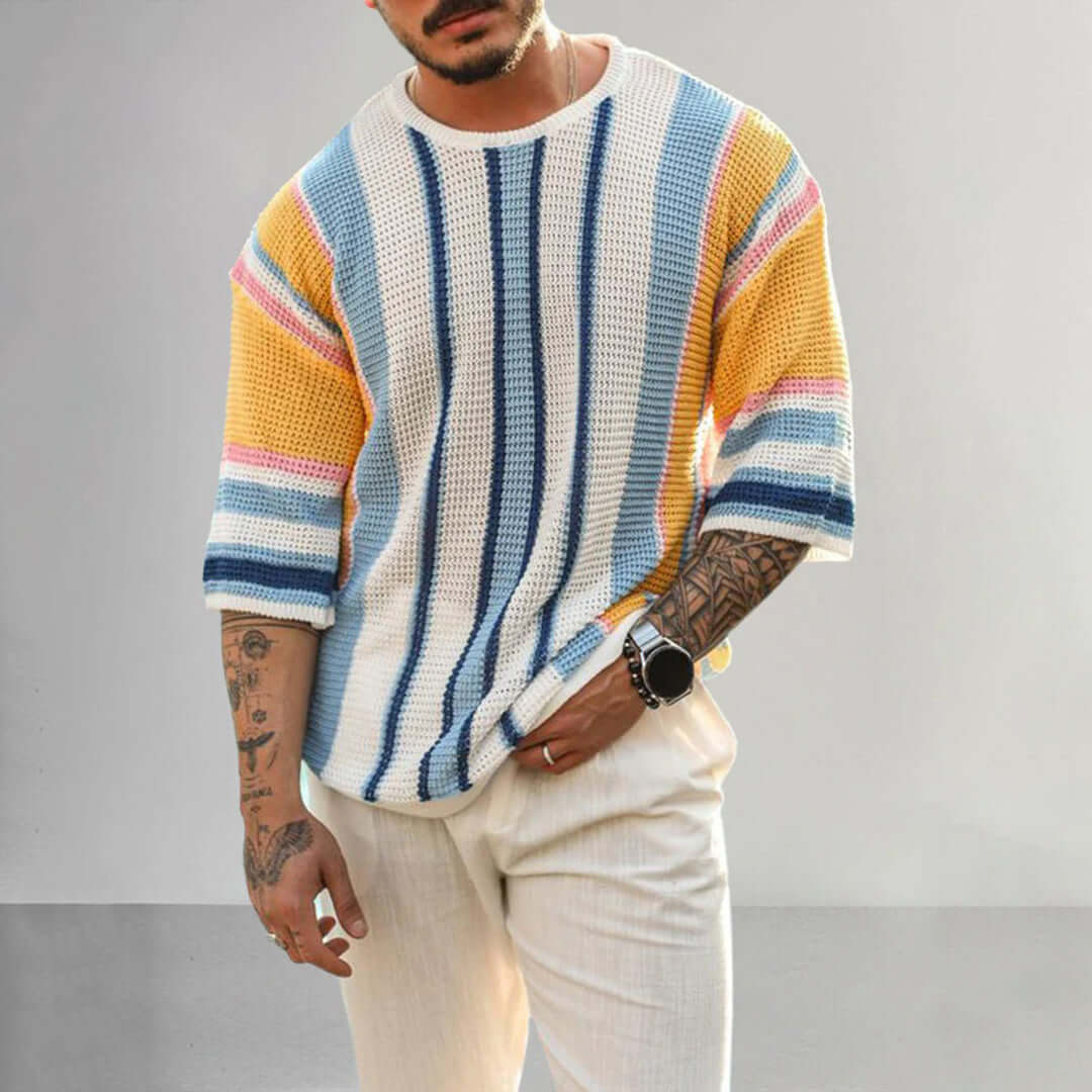 Casual Summer Knit Short Sleeve Sweater